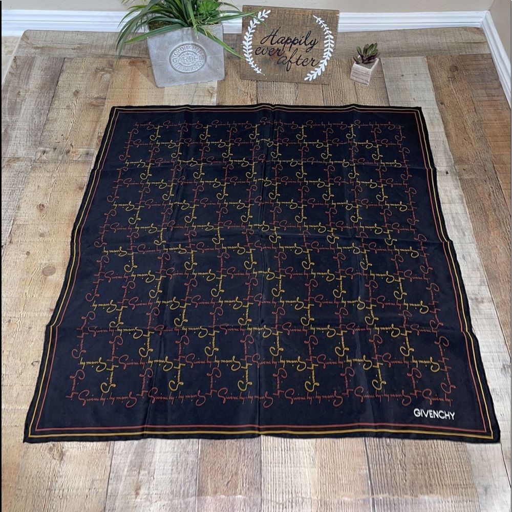 Vintage Givenchy Signature Silk Scarve in
Black - Picture 2 of 6